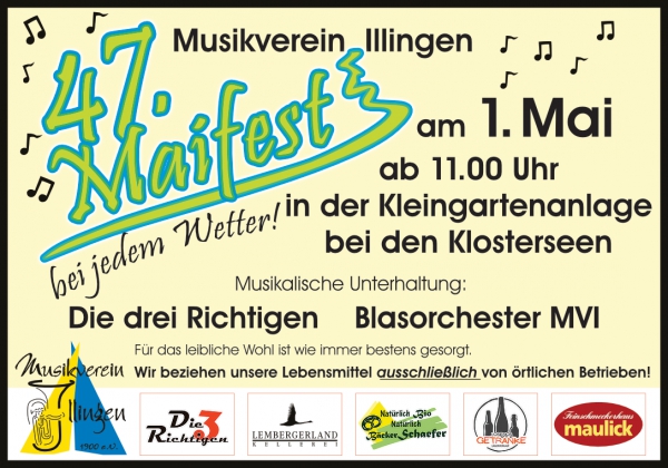 47. Maifest am 1. Mai in der Kleingartenanlage bei den Klosterseen